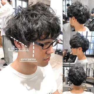 ショート パーマ メンズ メンズ特化 TAKE高崎のヘアスタイル