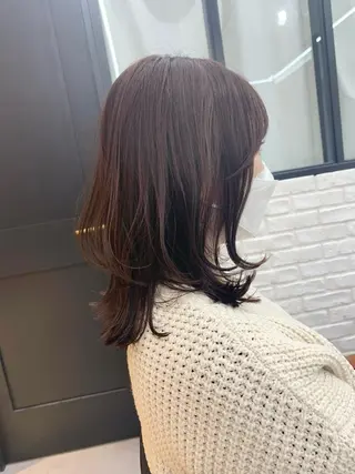 ロング カラー パーマ ヘアアレンジ メンズ キッズ ネイル マツエク・マツパ アイブロウ 似合せレイヤー／ 柔らか透明感カラーのヘアスタイル