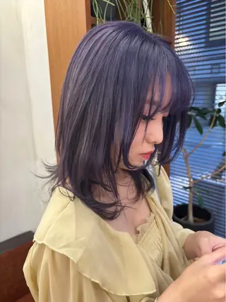 セミロング カラー 似合わせレイヤー/ ケアパーマ/高倉のヘアスタイル