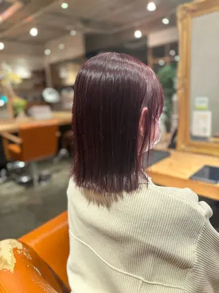 ミディアム カラー 髪質改善カラー ベージュ🤎YUMEのヘアスタイル