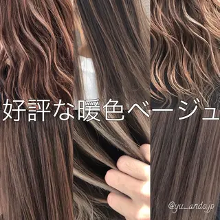 ロング カラー ヘアアレンジ アンドウ ユウ/ レイヤーカット/韓国のヘアスタイル