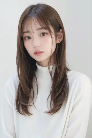 セミロング カラー レイヤーカット⭐︎ 韓国ヘア⭐︎YUKAのヘアスタイル