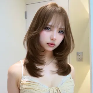 ミディアム カラー 🎀𝑆𝐴𝑅𝐴 /レイヤーカット🎀のヘアスタイル