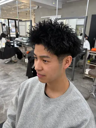ショート メンズ 🧋ミルクティーカラ ー🧋特化小林拓登のヘアスタイル