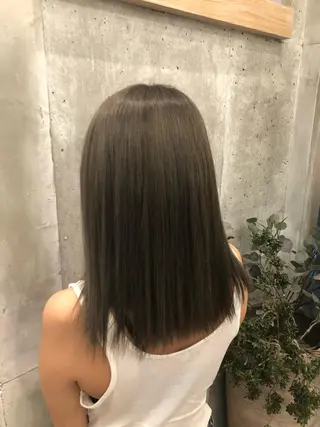 ミディアム カラー ヘアアレンジ 藤尾 僚平のヘアスタイル