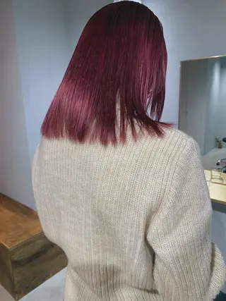 ロング カラー ヘアアレンジ ボブパーマコテ巻き風 パーマNo1深江秀平のヘアスタイル
