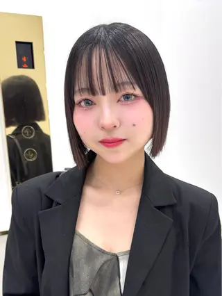 ショート カラー ヘアアレンジ 縮毛矯正🤍 盛れるボブ/ひかりのヘアスタイル