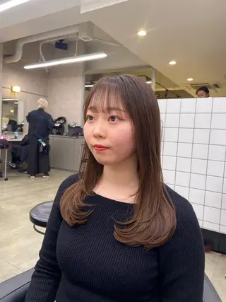ミディアム カラー ヘアアレンジ Over hair_ misakiのヘアスタイル