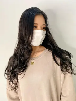ロング カラー レイヤーカット 赤み消し　店長/大和のヘアスタイル