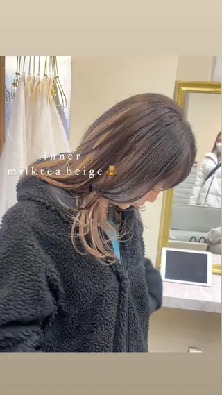 セミロング 佐藤 瑚碧のヘアスタイル