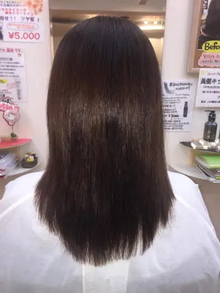 ロング 縮毛矯正モデル募集中 美容室HATSUのヘアスタイル