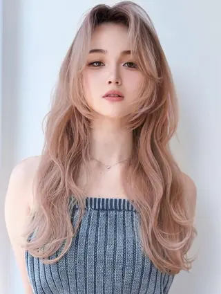 セミロング 髪質改善✨透明感 カラー🫧KAORIのヘアスタイル