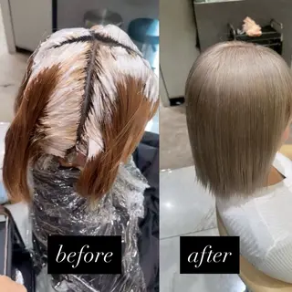 ミディアム Lond jeloudのヘアスタイル