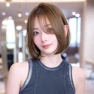 ショート カラー 韓国レイヤー× 透明感暗髪/nanoのヘアスタイル