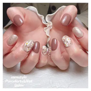 ミディアム ネイル 🐾enen style 🐾のネイルデザイン