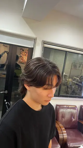 ショート パーマ メンズ 二宮 清峰のヘアスタイル