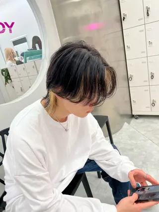 セミロング メンズ メンズパーマ特化 TAIGAのヘアスタイル