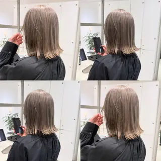 ミディアム カラー カジュアルを女っぽく 𝗮𝘆𝗮𝗰𝗼のヘアスタイル