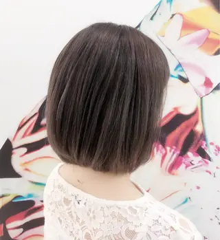 ミディアム パーマ 趙 英来のヘアスタイル