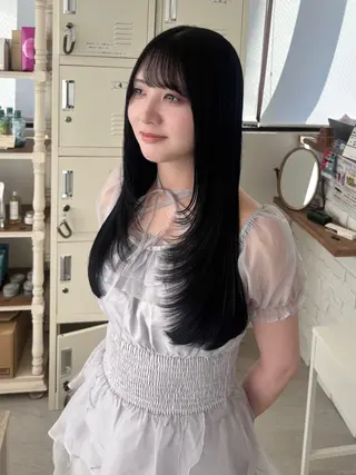 ロング カラー にゅーかわいいヘア♡ おがわゆいり౨ৎのヘアスタイル