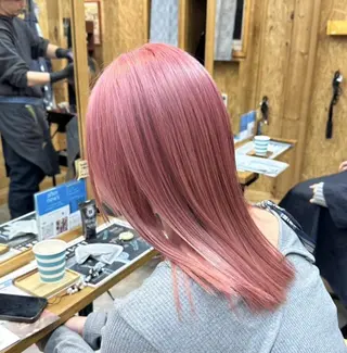 セミロング 🍑ピンク＆ベージュ 🎀ももかのヘアスタイル