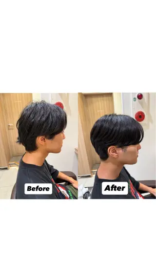 メンズ フェザーパーマ/ カットShion🪼のヘアスタイル