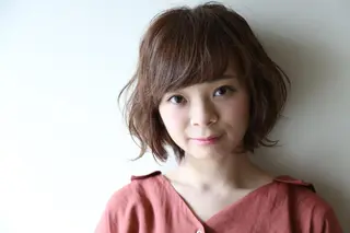 ショート カラー パーマ ミツケ マミコのヘアスタイル