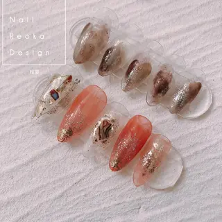 セミロング Blowe ニュアンスのネイルデザイン