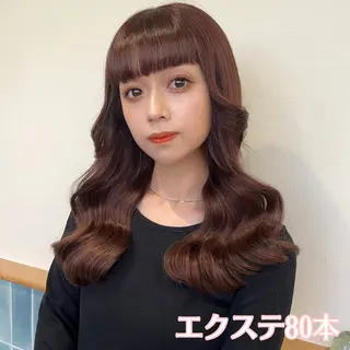 ロング カラー MOE🐈⬛🎀 エクステ/ワンホンのヘアスタイル