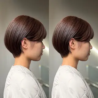 ショート 🫧艶レイヤー/シア カラー💫石川遥💎のヘアスタイル