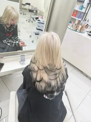 ロング 羽エクステハイトーン naviRaikiのヘアスタイル