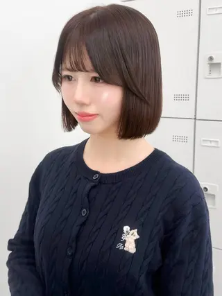 ショート カラー ヘアアレンジ 縮毛矯正🤍 盛れるボブ/ひかりのヘアスタイル