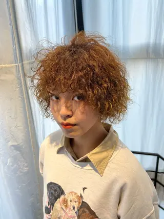 カラー パーマ kiyono moekaのヘアスタイル