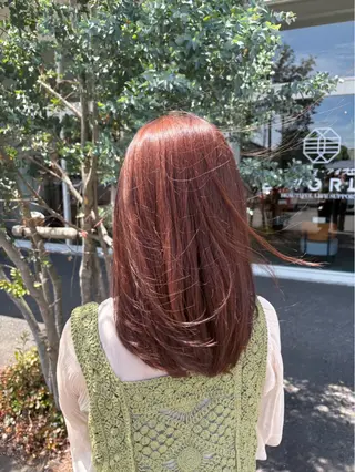 セミロング カラー 高橋 乙葉のヘアスタイル
