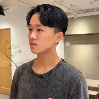 ショート パーマ メンズ ニュアンスパーマ 田形清流のヘアスタイル