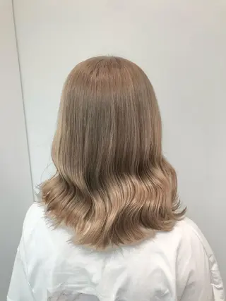 セミロング カラー 🍒韓国暖色ヘア NO.1🍒🪽のヘアスタイル