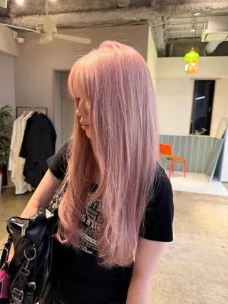 ロング カラー カラー特化/ブリーチ 梅田中崎町/あかりのヘアスタイル
