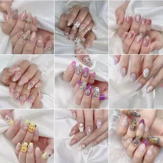 ネイル 渋谷／チップ長さ出し 👑アプレgel-xのネイルデザイン