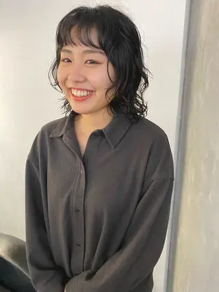 ショート パーマ 森貴裕/ニュアンス パーマ/オリーブのヘアスタイル