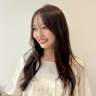 ロング カラー 津上 恵美のヘアスタイル