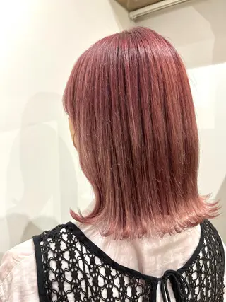 ミディアム カラー 草野ゆずき⌇縮毛矯正 ⌇Wカラー⌇レイヤーのヘアスタイル