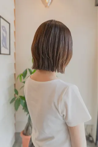 ショート カラー 〈ボブ〉縮毛矯正 船橋駅5分/鈴木杏美のヘアスタイル