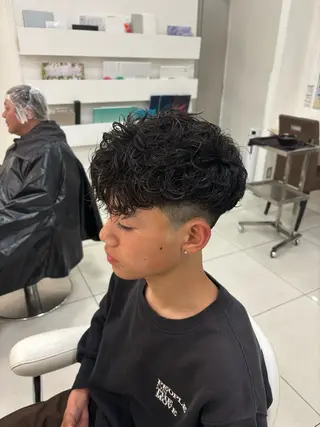 ショート パーマ メンズ keany錦糸町 ハセベユウのヘアスタイル