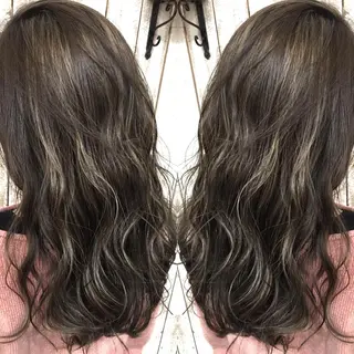 セミロング カラー 井上 一平のヘアスタイル