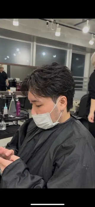 パーマ メンズ 海外風パーマ カラー特化園田　楓莉のヘアスタイル
