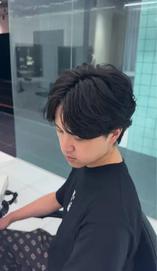 パーマ メンズ メンズパーマ/ ハイトーン/宗形建哉のヘアスタイル