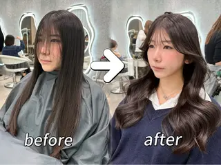 ロング カラー ヘアアレンジ 大宮縮毛矯正🩵 レイヤー 佐藤和のヘアスタイル