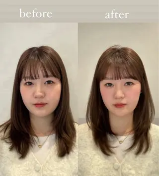 ミディアム ❤︎︎韓国ヘア❤︎︎ 𝑺𝒉𝒊𝒉𝒐のヘアスタイル