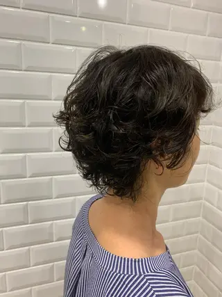 ショート カラー パーマ appiis 柳田葵　横浜のヘアスタイル