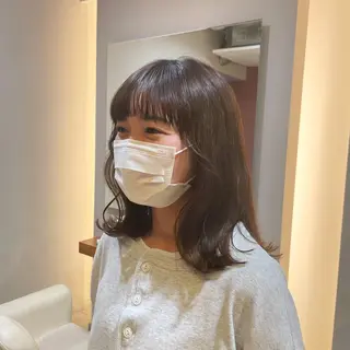 ミディアム ヘアアレンジ 新宿/顔周りカット/ レイヤー/がっきーのヘアスタイル